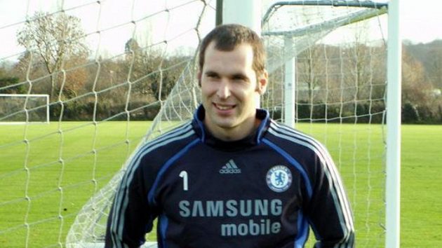 Petr Čech v tréninkovém centru Chelsea