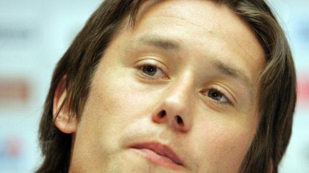 Tomáš Rosický na srazu české fotbalové reprezentace před kvalifikačním utkáním se Slovenskem.