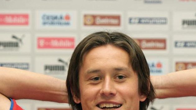 Tomáš Rosický na srazu české fotbalové reprezentace před kvalifikačním utkáním se Slovenskem.
