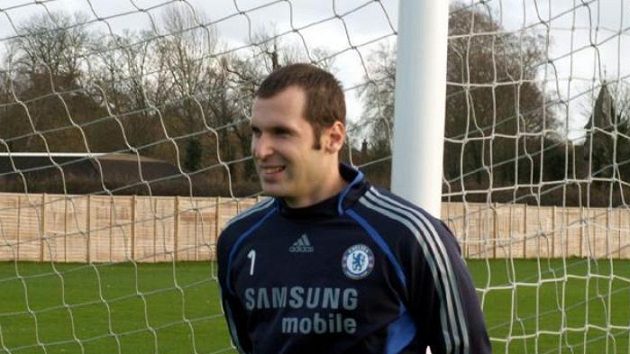 Petr Čech v tréninkovém centru Chelsea