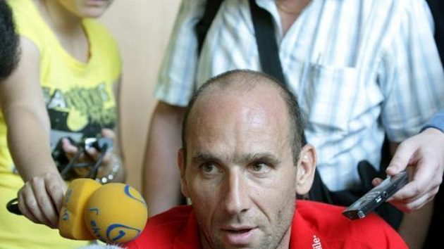 Jan Koller na srazu české fotbalové reprezentace před kvalifikačním utkáním se Slovenskem.