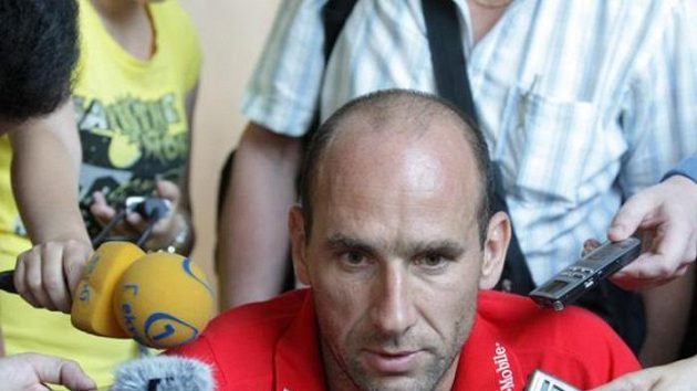 Jan Koller na srazu české fotbalové reprezentace před kvalifikačním utkáním se Slovenskem.