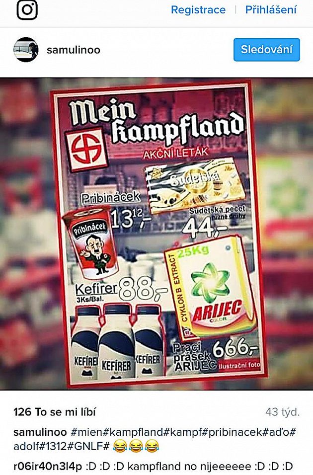 I tento obrázek měl mladý hokejista na Instagramu.