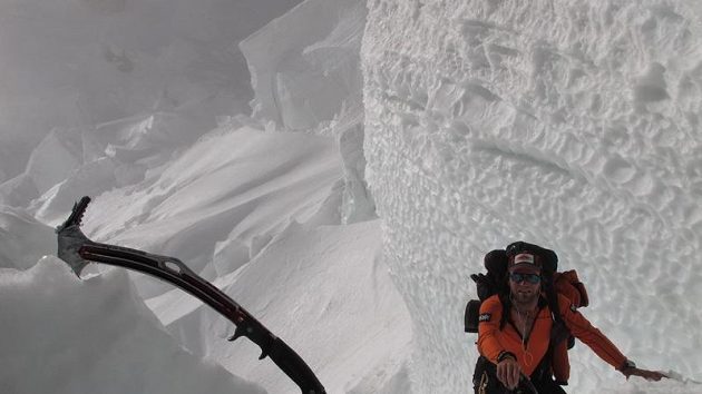 Libor Uher při výstupu na Gasherbrum I.