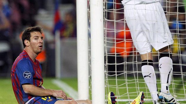 "Božský" Lionel Messi na trávníku koutzlil, gólově ale vyšel z konfrontace s Plzní naprázdno.