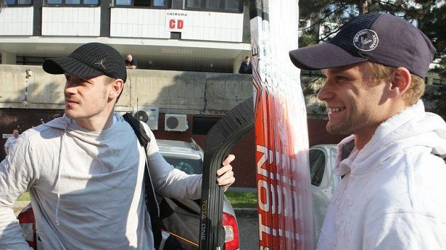Třinečtí mistři Lukáš Krajíček (vlevo) a Martin Růžička se hlásí na reprezentačním srazu v Brně.
