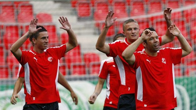 Plzeňští fotbalisté v čele s Pavlem Horváhem se připravují v Edenu na odvetu předkola Ligy mistrů proti Kodani.