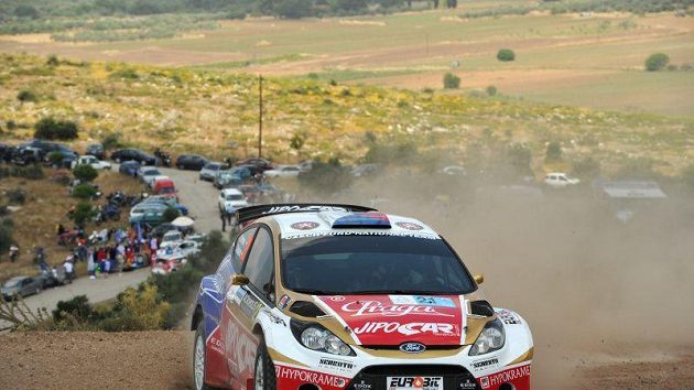 Česká posádka Martin Prokop s Janem Tománkem během Rallye Akropolis.