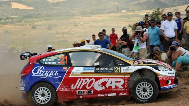 Česká posádka Martin Prokop s Janem Tománkem během Rallye Akropolis.