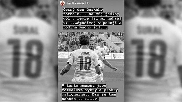 Takto se vyjádřil ke smrti Josefa Šurala David Limberský na svém Instagramu.