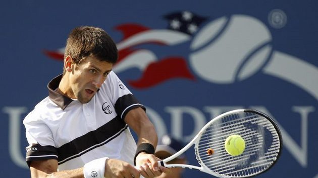 Srbský tenista Novak Djokovič během finále US Open 2010 proti Rafaelu Nadalovi ze Španělska.