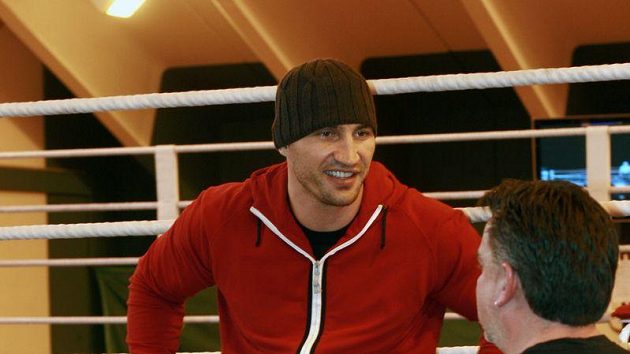 Vladimir Kličko a chvíle radosti před tréninkem