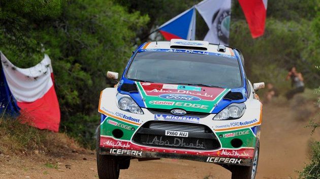 Mikko Hirvonen s Fordem na trati Rallye Akropolis