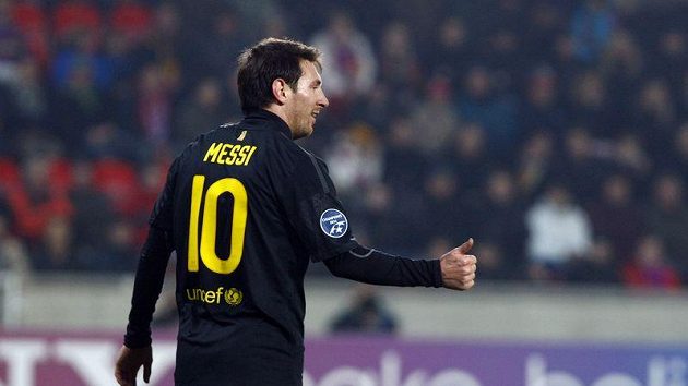 Lionel Messi měl v Edenu důvod k úsměvu. Hvězda Barcelony Plzni nastřílela hattrick.