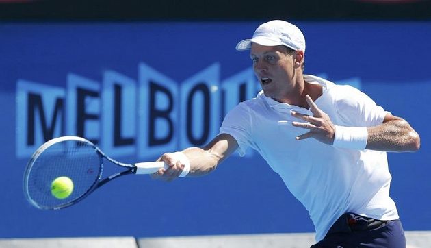 Český tenista Tomáš Berdych porazil na Australian Open Američana Michaela Russella.