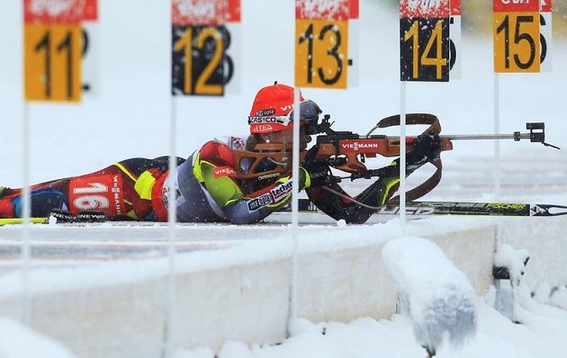 Česká bitalonistka Gabriela Soukalová si vedla při triumfu v SP v Pokljuce ve střelbě skvěle.