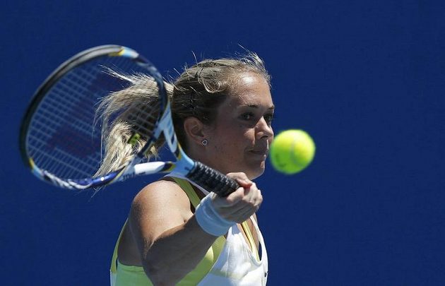 Česká tenistka Klára Zakopalová během utkání prvního kola Australian Open s Jihoafričankou Chanelle Scheepersovou.