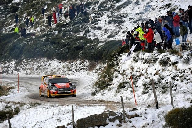 Martin Prokop na trati Rallye Monte Carlo 2013.