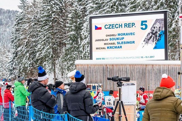 Česká štafeta vyrovnala v Ruhpoldingu umístění z prosincového závodu v Pokljuce.
