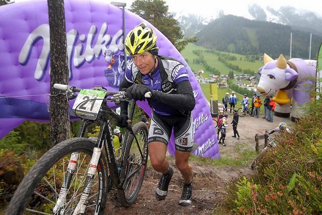 Kristián Hynek na trati Alpentour v Rakousku.