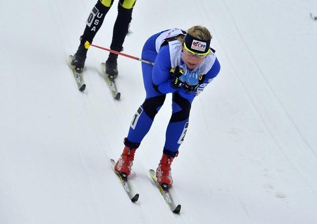 Česká juniorka Lucie Charvátová na juniorském MS v Liberci.