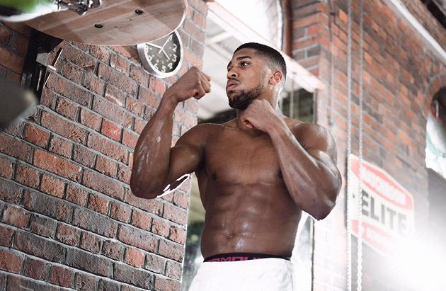 Anthony Joshua při tréninku. Na Tysona si nevěří, jak dopadne jeho případná odveta s Vladimirem Kličkem?