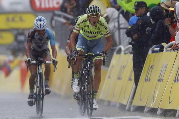 Roman Kreuziger při etapě na Tour de France.