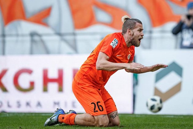 Jakub Mareš v dresu Zaglebie Lubin
