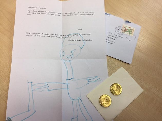 Dopis, který poslal čtyřletý Daník Liboru Zábranskému.