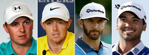 Zleva Jordan Spieth, Rory McIlroy, Dustin Johnson a Jason Day. Ani jeden z těchto špičkových golfistů se na olympiádě v Riu nepředstaví.