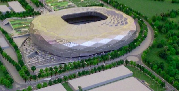 Takhle bude vypadat Quatar Foundation Stadium, který je zapuštěný sedmnáct metrů hluboko do skály.