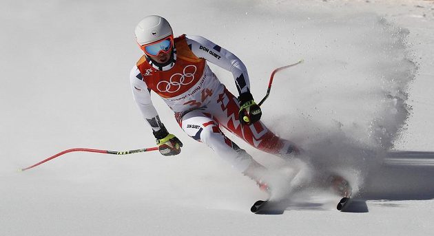 Český reprezentant Ondřej Berndt byl nejlepší z českého tria v kombinačním sjezdu olympijského závodu.