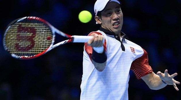 Japonský tenista Kei Nišikori na Turnaji mistrů zdolal domácího Andyho Murrayho.