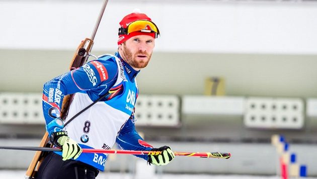 Český biatlonista Michal Šlesingr před stíhacím závodem mužů v německém Ruhpoldingu. Naváže na osmé místo ze sprintu?