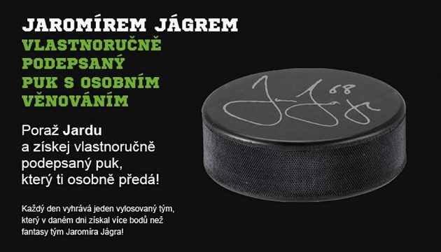 Každý den můžete vyhrát podepsaný puk Jaromírem Jágrem.