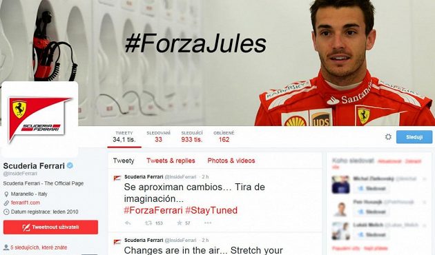 Oficiální twitterový účet týmu Ferrari
