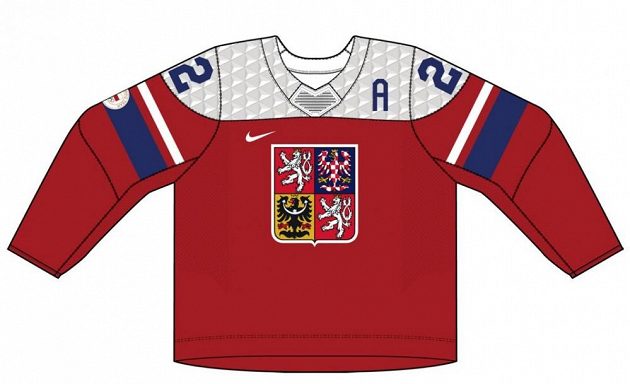 Červená varianta dresů české hokejové reprezentace pro ZOH 2022 v Pekingu.