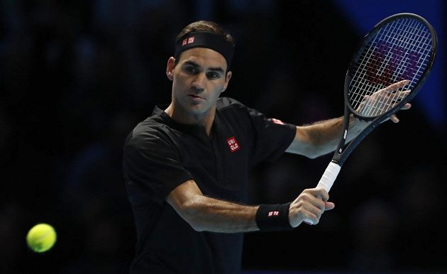 Roger Federer během Turnaje mistrů