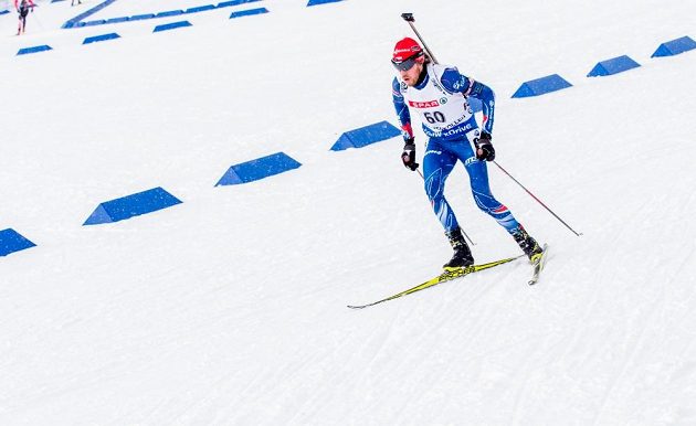 Český biatlonista Jaroslav Soukup při stíhacím závodu mužů na MS v Oslu.