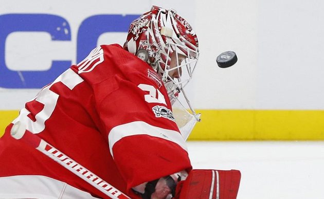 Jimmy Howard byl jedním ze stavebních kamenů vítězství hokejistů Detroitu nad Buffalem.