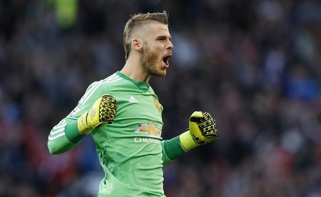 David de Gea se vrátil do branky Manchesteru United a takto slavil vedoucí gól svého týmu nad Liverpoolem.