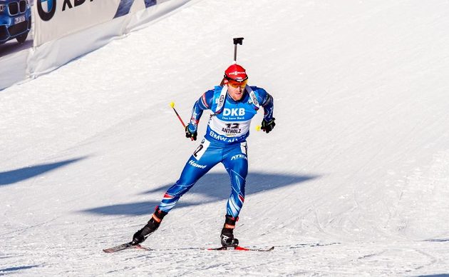 Michal Šlesingr během pátečního sprintu v Anterselvě.