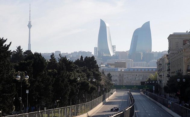 Trať Velké ceny Ázerbájdžánu F1.