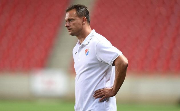 Asistent trenéra Baníku Ostrava Martin Svědík během utkání 2. kola Synot ligy se Slavií Praha.