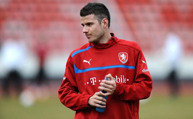 Daniel Pudil během tréninku české fotbalové reprezentace před utkáním s Norskem.