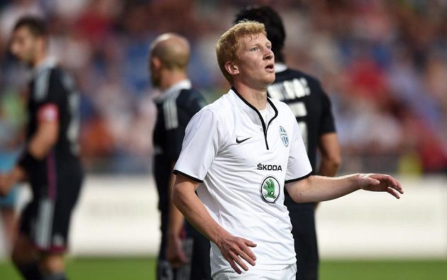 Smutný mladoboleslavský záložník Jan Šisler po utkání 3. předkola Evropské ligy s Lyonem.