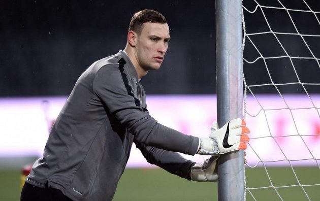 Sparťanský brankář Marek Štěch během tréninku před utkáním základní skupiny Evropské ligy s Young Boys Bern.
