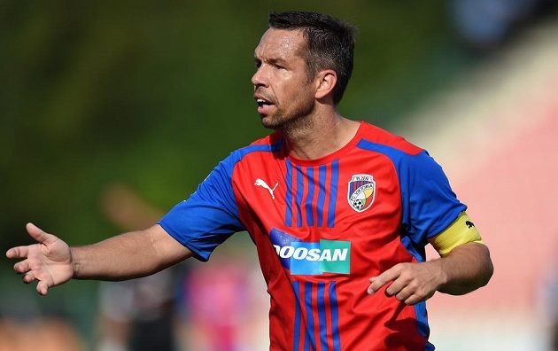 Záložník Viktorie Plzeň Pavel Horváth během utkání 1. kola Synot ligy v Příbrami.