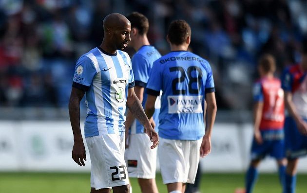 Mladoboleslavský záložník Mickael Tavares během utkání 11. kola Synot ligy proti Plzni.