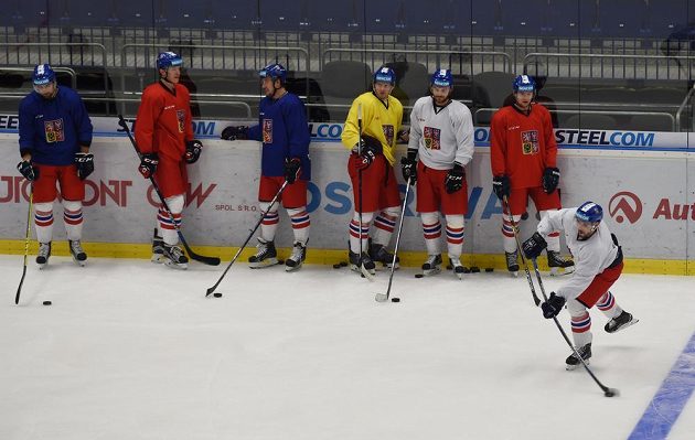 Zleva Lukáš Krenželok, Lukáš Radil, Jan Kovář, Jan Buchtele, Robert Kousal, Jakub Jeřábek a Michal Birner.